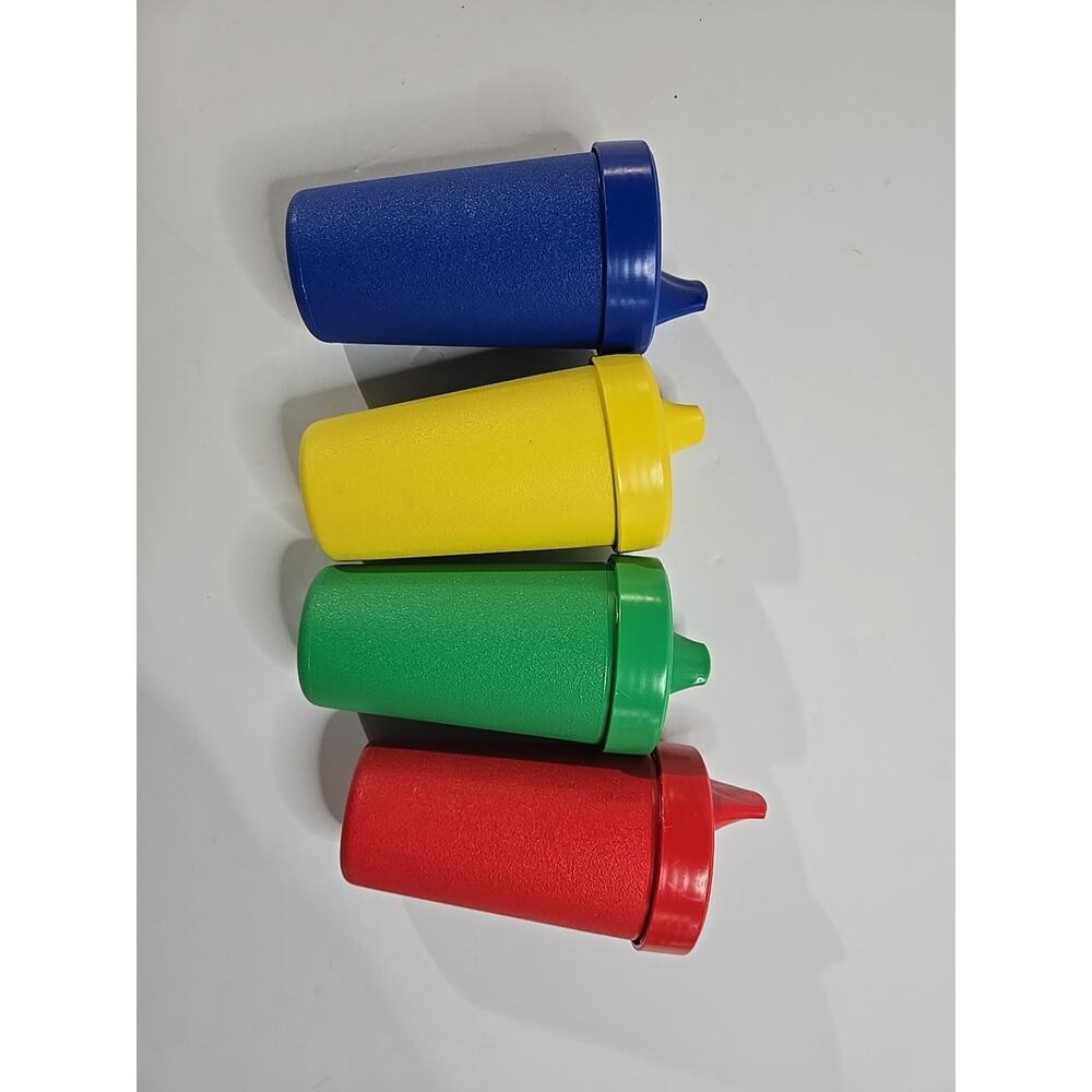 Replay sippy cups Lot Of 4 Yellow, Red, Blue, Green